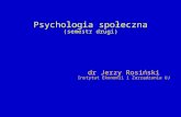 Psychologia społeczna (semestr drugi)