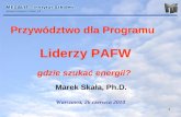 Przywództwo dla Programu Liderzy PAFW gdzie szukać energii?