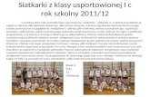 Siatkarki z klasy usportowionej I c rok szkolny 2011/12