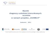 Wyniki diagnozy uzdolnień kierunkowych  uczniów  w ramach projektu „DiAMEnT” kwiecień -  2011