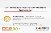 XIII Warszawskie Forum  Polityki Społecznej