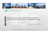 Wsparcie finansowe WFOŚiGW projektów związanych z odnawialnymi źródłami energii