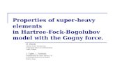 Properties of super-heavy elements  in Hartree-Fock-Bogolubov model with the Gogny force.