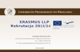 ERASMUS LLP  Rekrutacja 20 13 /1 4