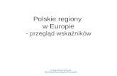 Polskie regiony  w Europie - przegląd wskaźników