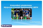 Komunikat szkoleniowy Wytyczne Komisji Sędziowskiej UEFA