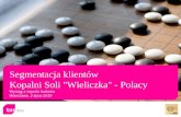 Segmentacja klientów  Kopalni Soli "Wieliczka" - Polacy