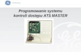Programowanie systemu kontroli dostępu ATS MASTER