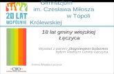18 lat gminy wiejskiej  Łęczyca Wywiad z panem  Zbigniewem Soborem  byłym Radnym Gminy Łęczyca