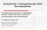 Instytucje i kompetencje Unii Europejskiej