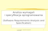 Analiza wymagań i specyfikacja oprogramowania (Software Requirements Analysis and Specification)