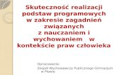 Opracowanie: Zespół Wychowawczy Publicznego Gimnazjum w Pławie