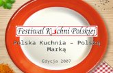 Polska Kuchnia – Polską Marką Edycja 2007