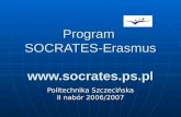 Program  SOCRATES-Erasmus socrates.ps.pl