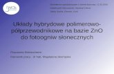 Układy hybrydowe polimerowo-półprzewodnikowe na bazie ZnO do fotoogniw słonecznych