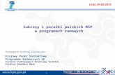 Sukcesy i porażki polskich MŚP  w programach ramowych