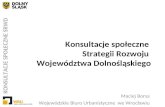 Konsultacje społeczne  Strategii Rozwoju  Województwa Dolnośląskiego