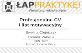 Profesjonalne CV  i list motywacyjny