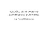 Współczesne systemy administracji publicznej