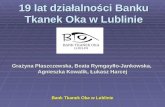 19 lat działalności Banku Tkanek Oka w Lublinie