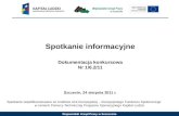 Spotkanie informacyjne Dokumentacja konkursowa Nr  1/6.2/11 Szczecin,  24  sierpnia 2011 r.