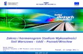 Zakres i harmonogram Studium Wykonalności linii Warszawa – Łódź – Poznań/Wrocław