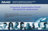Programy stypendialne DAAD dla polskich naukowców dr  Gero Lietz ,  lektor  DAAD