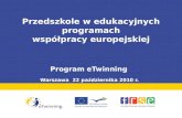 Przedszkole w edukacyjnych programach współpracy europejskiej