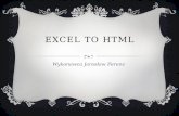 Excel to  html