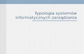 Typologia systemów informatycznych zarządzania