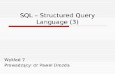 SQL – Structured Query Language (3)