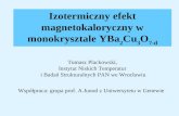 Izotermiczny efekt magnetokaloryczny w monokrysztale  YBa 2 Cu 3 O 7 -d