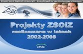 Projekty  ZSOiZ realizowane w latach 2002-2008