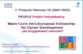 7. Program Ramowy UE (2007-2013) PEOPLE Projekt indywidualny