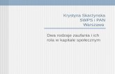Krystyna Skar ż ynska SWPS i PAN Warszawa