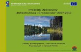 Program Operacyjny  „Infrastruktura i Środowisko” 2007-2013