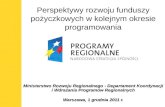 Ministerstwo Rozwoju Regionalnego - Departament Koordynacji i Wdrażania Programów Regionalnych