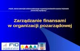 Zarządzanie finansami w organizacji pozarządowej