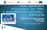 Stan wdrażania Priorytetu VII POKL w województwie kujawsko-pomorskim