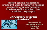 Gimnazjum im. Noblistów Polski w Tomicach  Karol  Bik