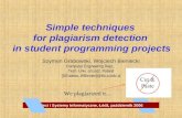 Simple techniques  for plagiarism detection  in student programming projects