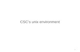 CSC’s unix environment
