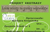 PROJEKT   EKOTRASY                      Opracowała: Barbara  K ropińska