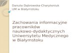 Zachowania informacyjne pracowników  naukowo-dydaktycznych Uniwersytetu Medycznego w Białymstoku
