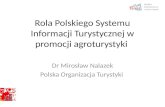 Rola Polskiego Systemu Informacji Turystycznej w promocji agroturystyki