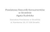 Powiatowy Rzecznik Konsumentów w Strzelinie Agata Rudnicka