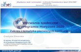 Wyzwania  społeczne  w  programie  Horyzont  2020 Zakres i  tematyka pierwszych konkursów