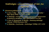 Embriologia – prowadzący prof. dr hab. Jan Kuryszko