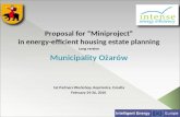 Proposal for “Miniproject” in energy-efficient housing estate planning Long version