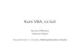 Kurs VBA,  cz.I & II